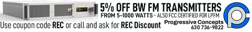 Progressive Concepts - 5% off BW transmitters with coupon code REC